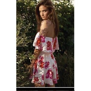 Amanda Uprichard Delilah Rose Floral Silk Dress